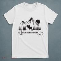 New Hampshire Mountain Moose Cool New Hampshire Gift T-Shirt thumb 5