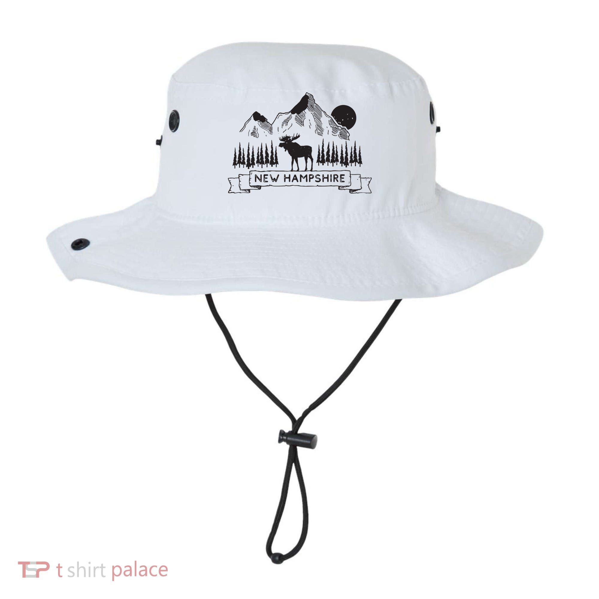 New Hampshire Mountain Moose Cool New Hampshire Gift Bucket Hat