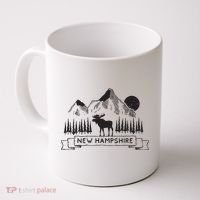 New Hampshire Mountain Moose Cool New Hampshire Gift Coffee Mug thumb 0