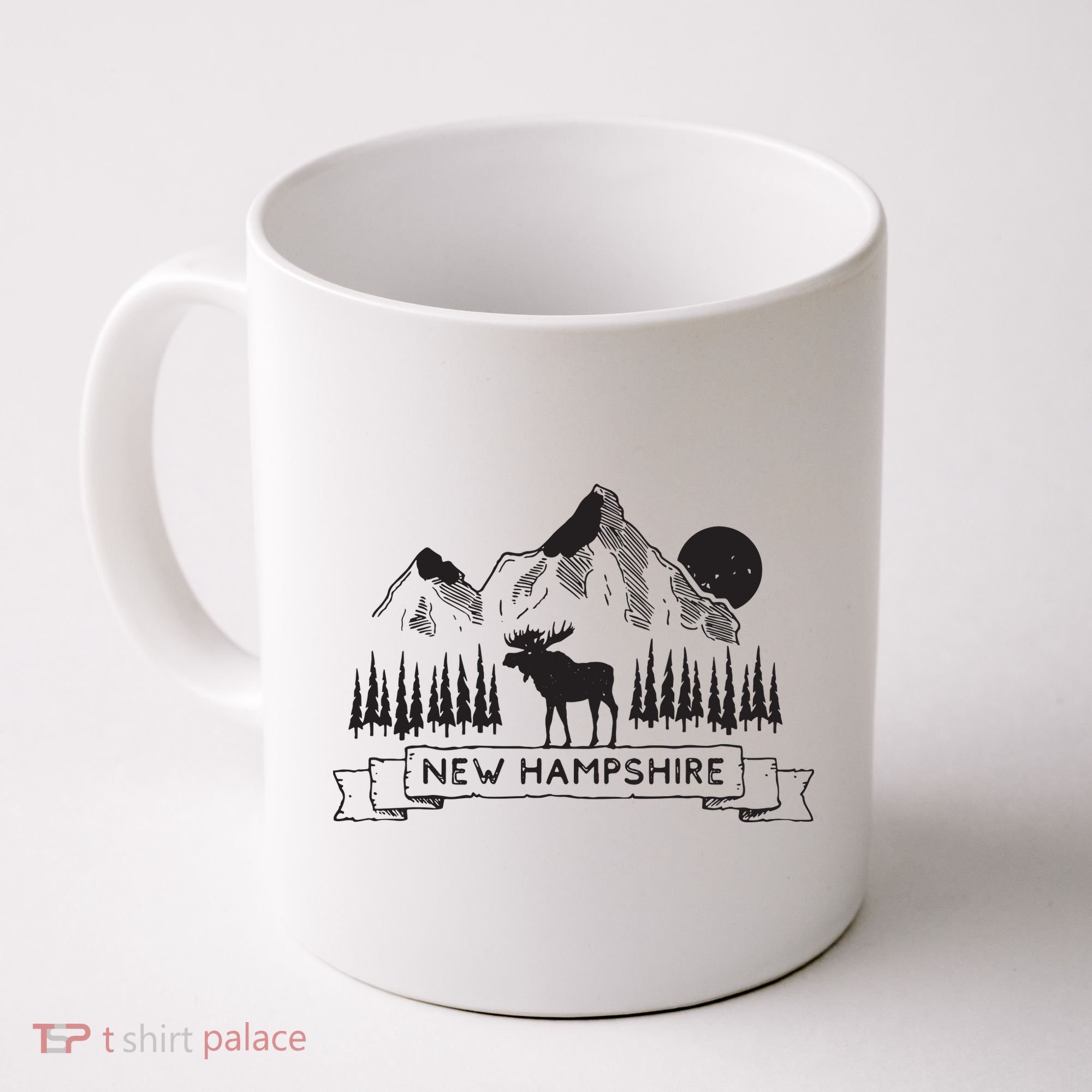 New Hampshire Mountain Moose Cool New Hampshire Gift Coffee Mug