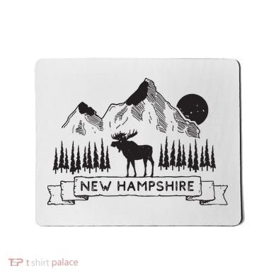 New Hampshire Mountain Moose Cool New Hampshire Gift Mousepad