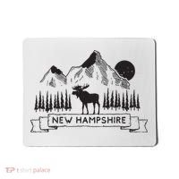 New Hampshire Mountain Moose Cool New Hampshire Gift Mousepad thumb 0