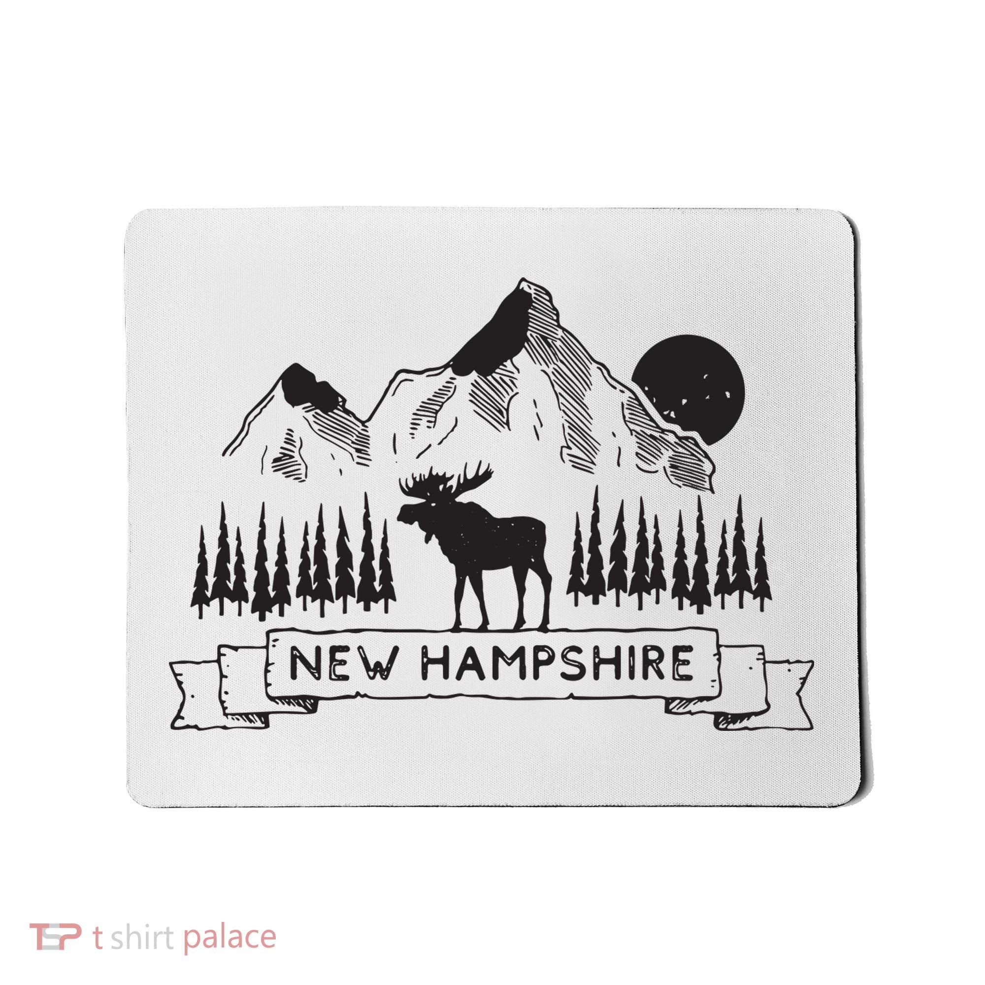 New Hampshire Mountain Moose Cool New Hampshire Gift Mousepad