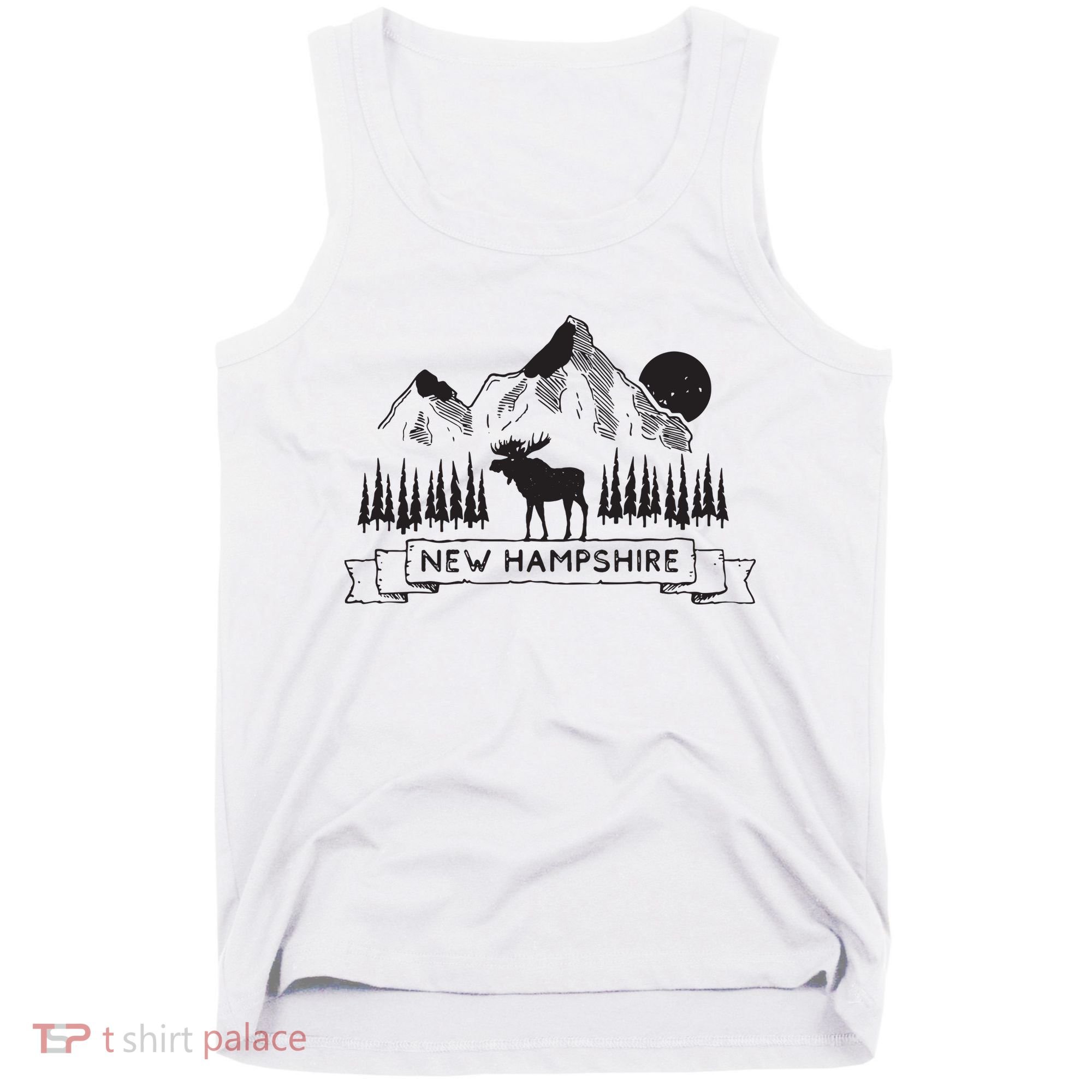 New Hampshire Mountain Moose Cool New Hampshire Gift Tank Top