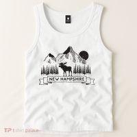 New Hampshire Mountain Moose Cool New Hampshire Gift Tank Top thumb 2