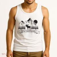 New Hampshire Mountain Moose Cool New Hampshire Gift Tank Top thumb 3