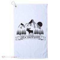 New Hampshire Mountain Moose Cool New Hampshire Gift Golf Towel thumb 0