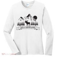 New Hampshire Mountain Moose Cool New Hampshire Gift Women's Long Sleeve Shirt thumb 0