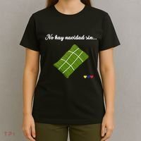 No hay navidad sin hallacas Venezolanas para mujer venezuela T-Shirt thumb 4