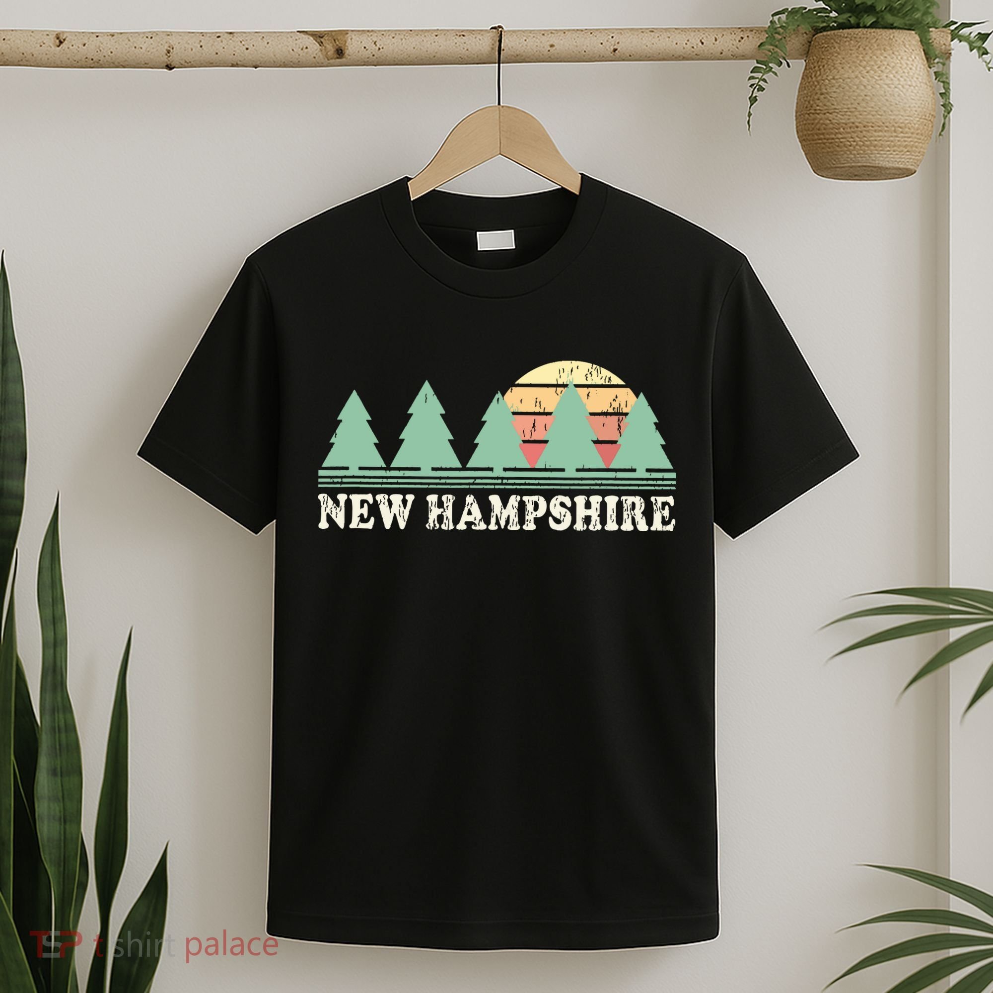 New Hampshire Nh Vintage Retro 70s Graphic T-Shirt