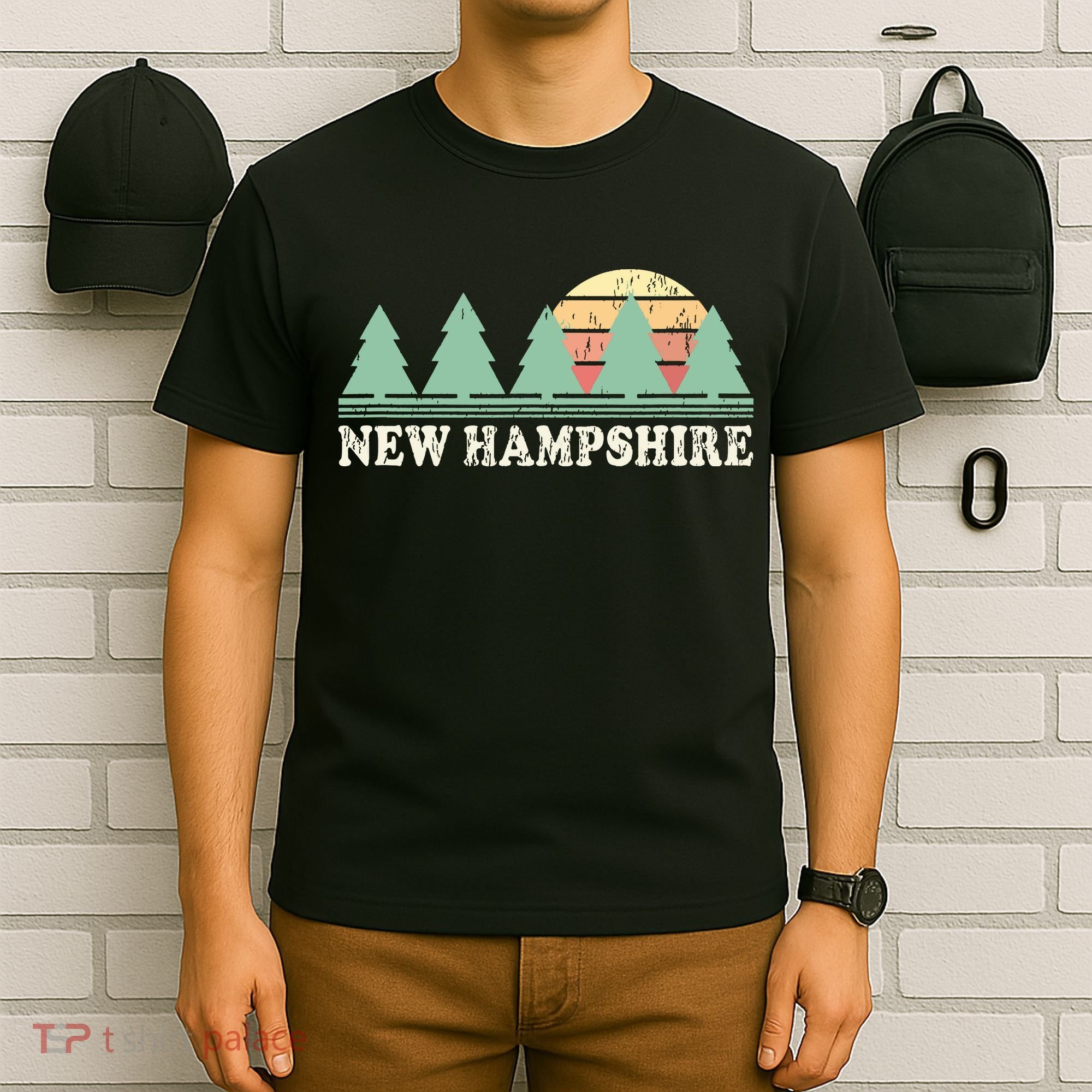 New Hampshire Nh Vintage Retro 70s Graphic T-Shirt