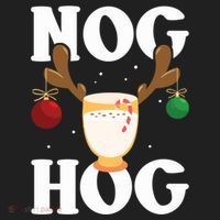 Nog Hog National Eggnog Day Egg Nog Christmas Holiday Great Gift Hat thumb 2
