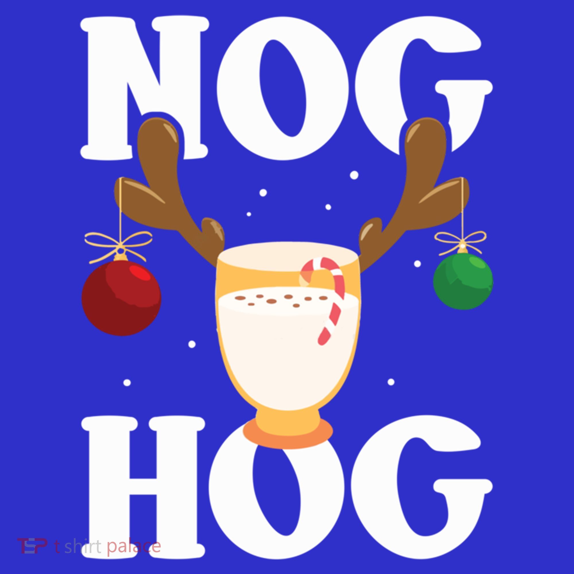 Nog Hog National Eggnog Day Egg Nog Christmas Holiday Great Gift Long Sleeve Shirt