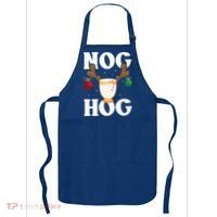 Nog Hog National Eggnog Day Egg Nog Christmas Holiday Great Gift Apron thumb 0