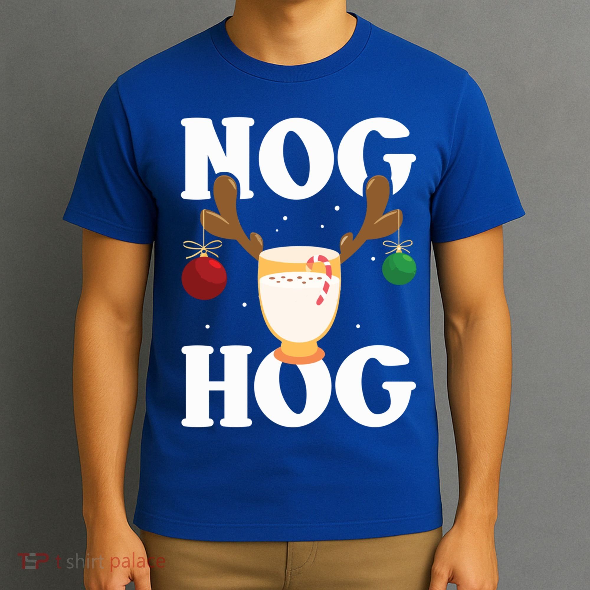 Nog Hog National Eggnog Day Egg Nog Christmas Holiday Great Gift T-Shirt