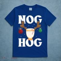 Nog Hog National Eggnog Day Egg Nog Christmas Holiday Great Gift T-Shirt thumb 5