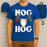 Nog Hog National Eggnog Day Egg Nog Christmas Holiday Great Gift T-Shirt thumb 6