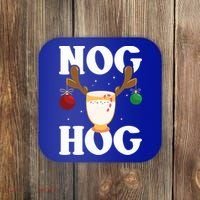 Nog Hog National Eggnog Day Egg Nog Christmas Holiday Great Gift Coaster thumb 0