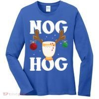 Nog Hog National Eggnog Day Egg Nog Christmas Holiday Great Gift Women's Long Sleeve Shirt thumb 0