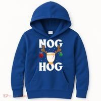 Nog Hog National Eggnog Day Egg Nog Christmas Holiday Great Gift Kids Hoodie thumb 0