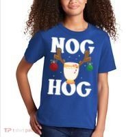 Nog Hog National Eggnog Day Egg Nog Christmas Holiday Great Gift Kids T-Shirt thumb 2