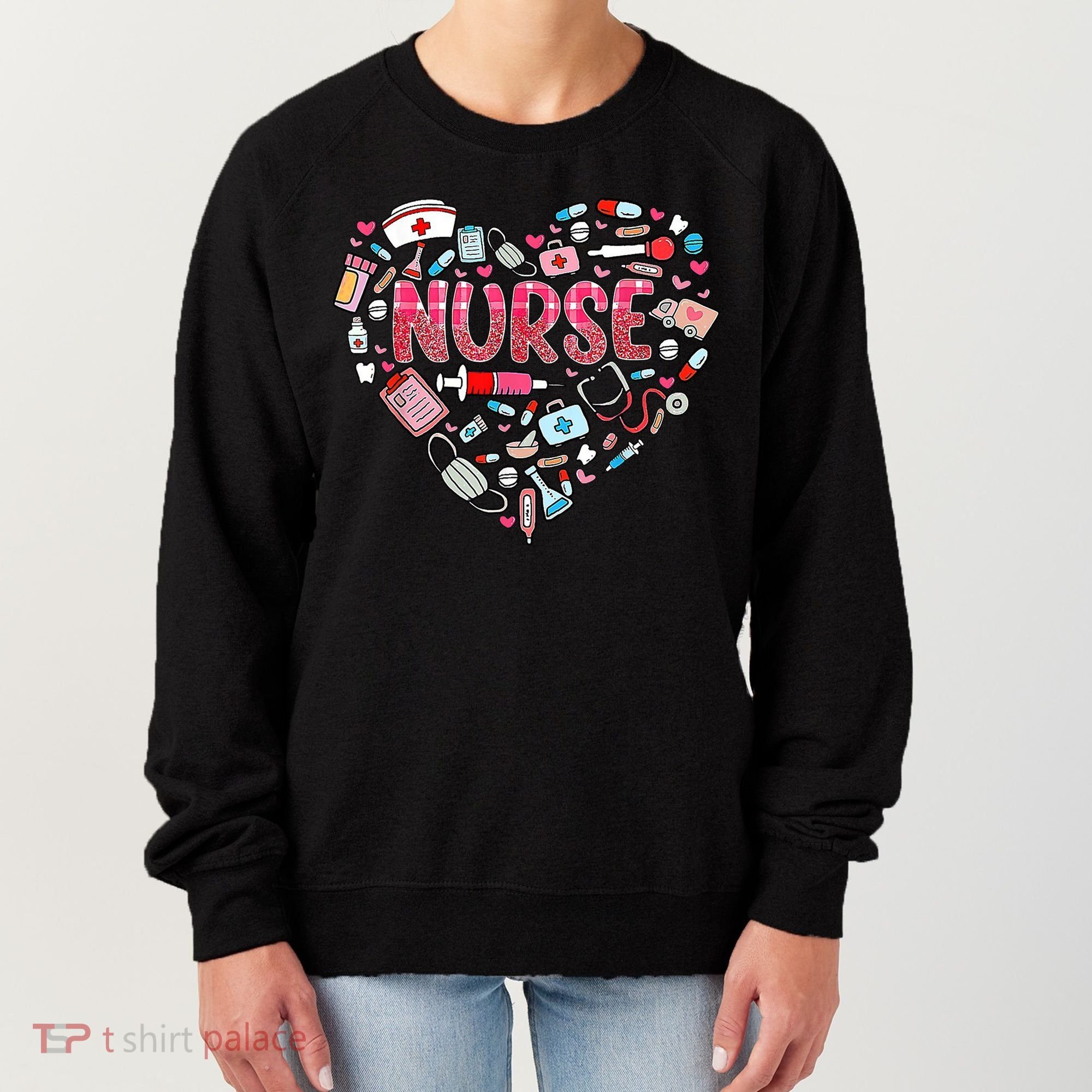 Nurse Heart Nursing Hospital Gift Women's Sweatshirt