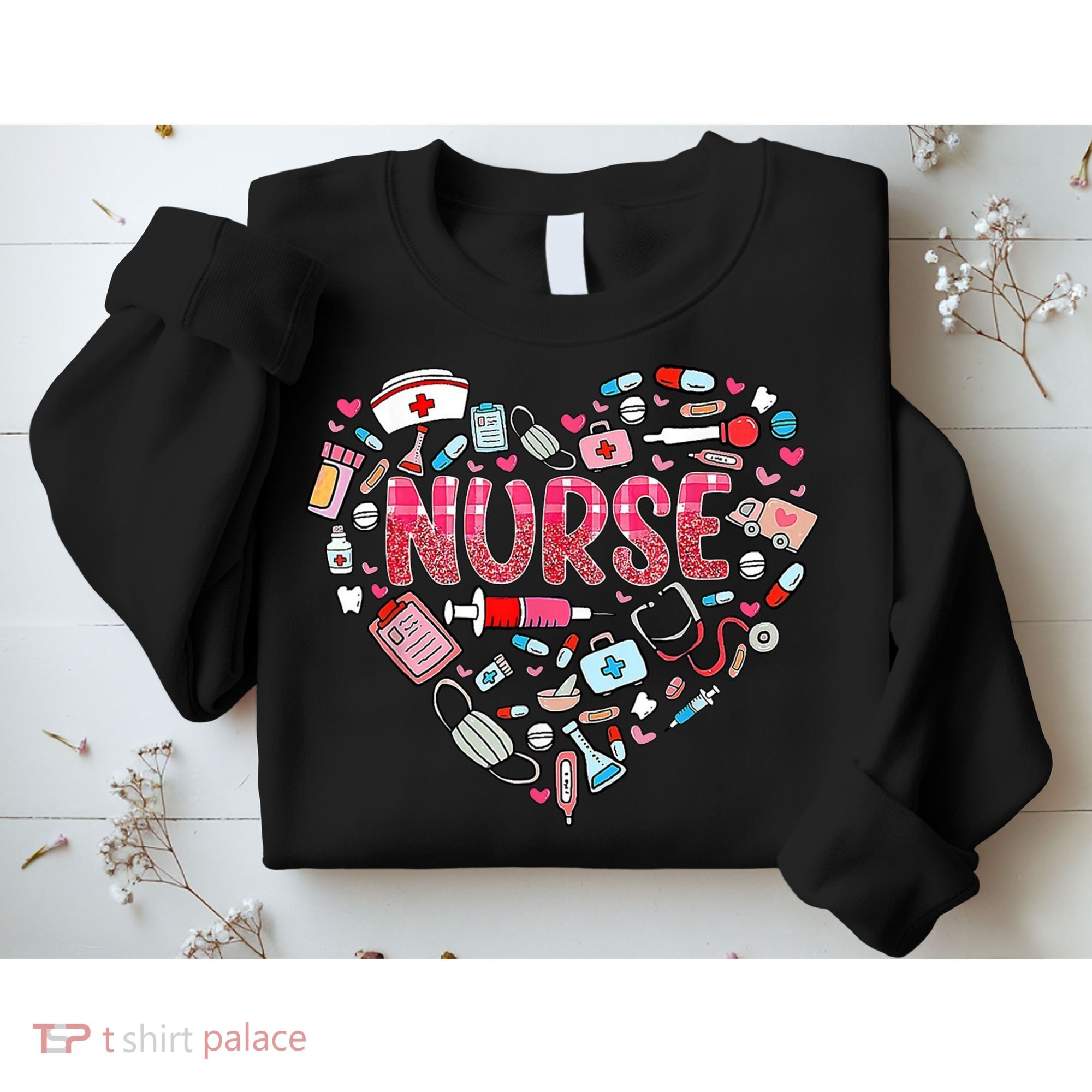 Nurse Heart Nursing Hospital Gift Sweatshirt