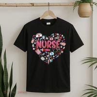 Nurse Heart Nursing Hospital Gift T-Shirt thumb 2