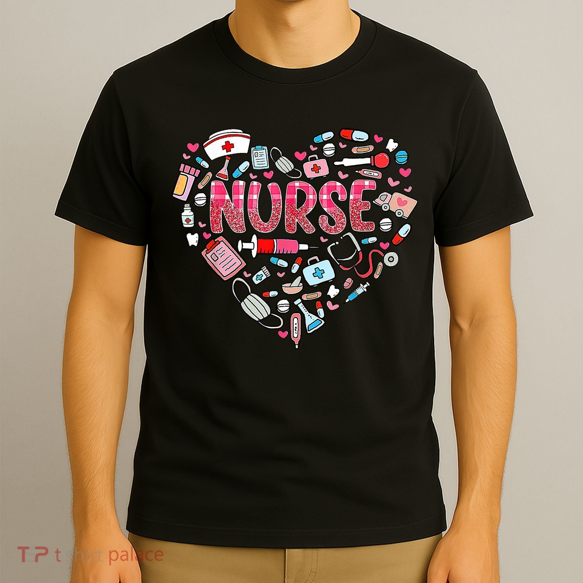 Nurse Heart Nursing Hospital Gift T-Shirt