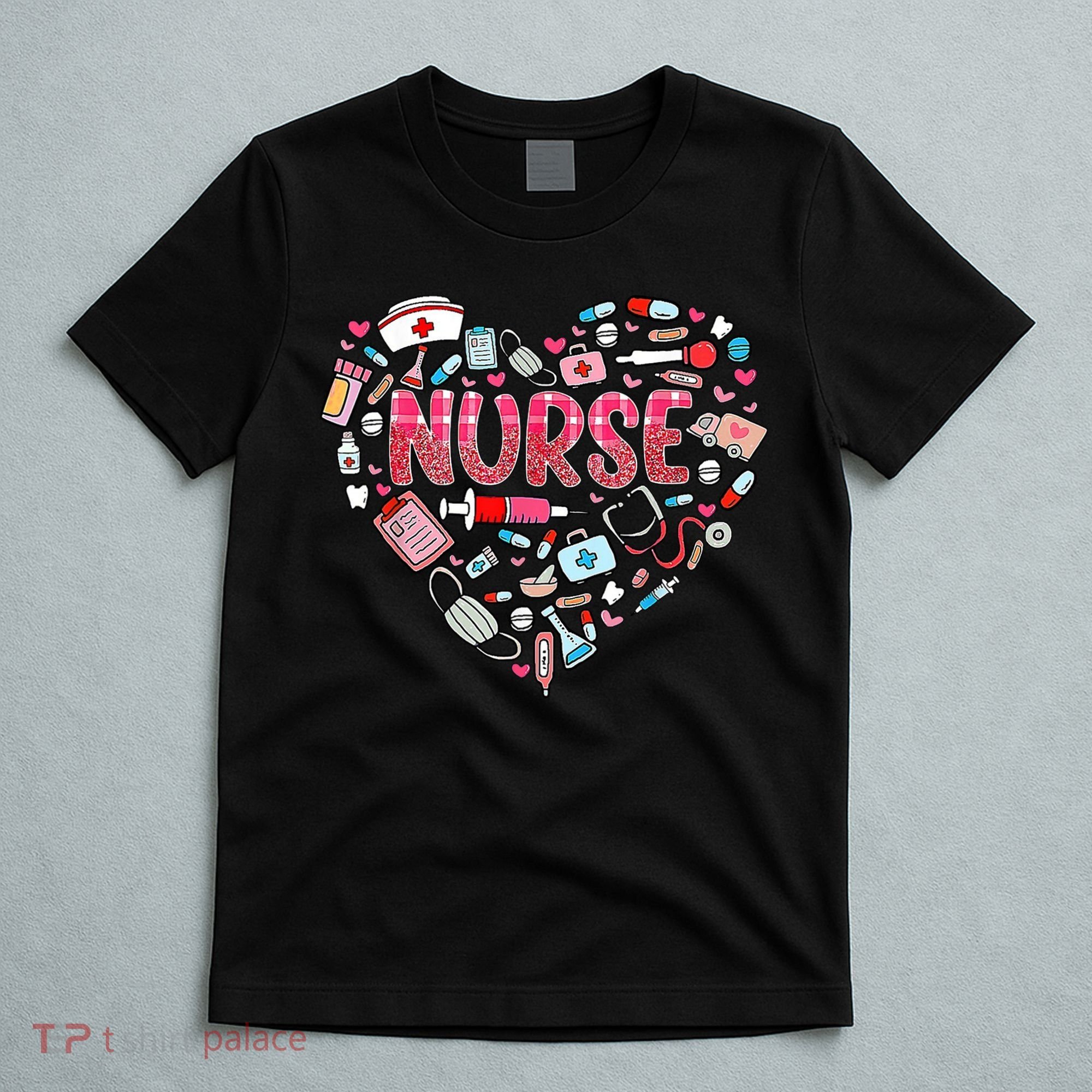 Nurse Heart Nursing Hospital Gift T-Shirt