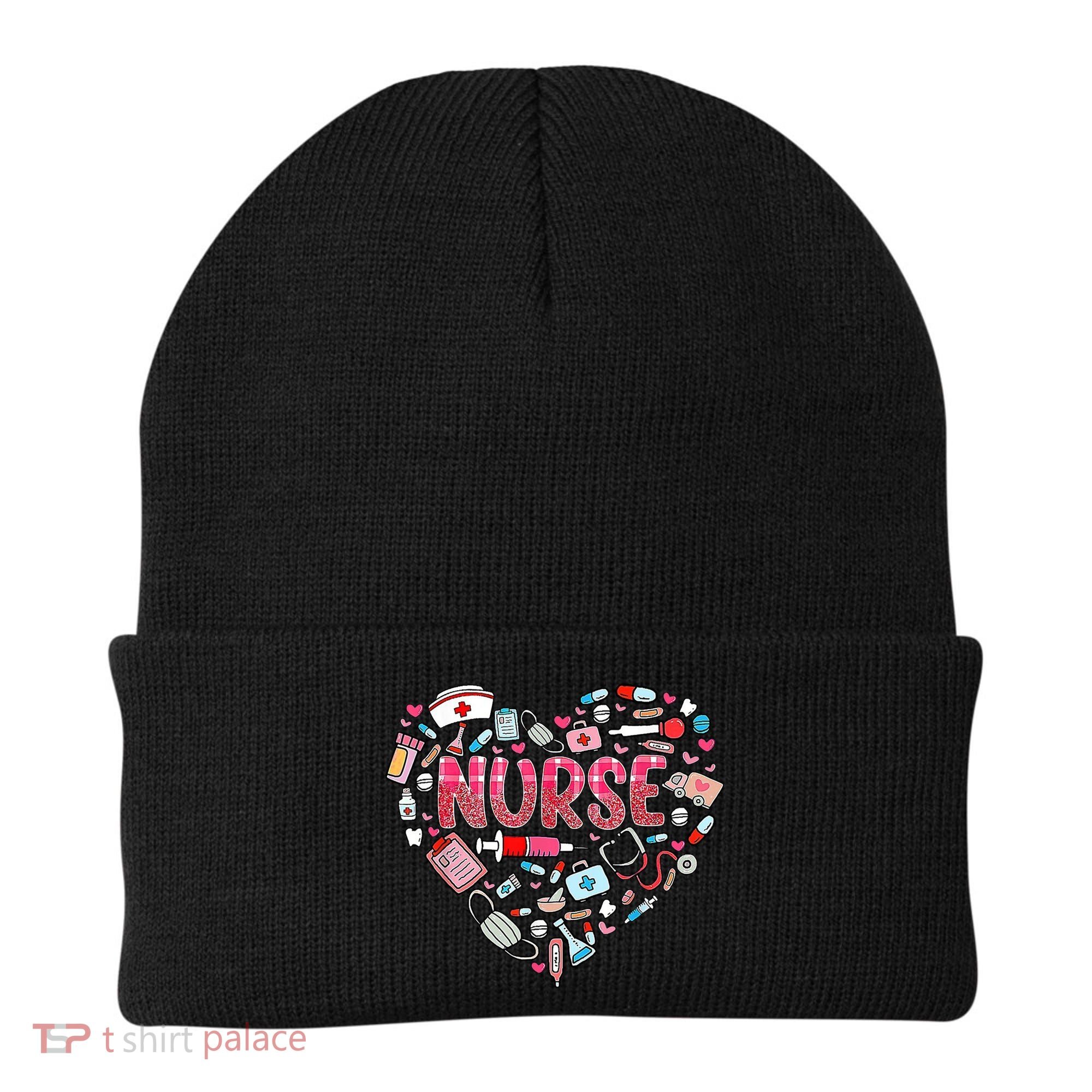 Nurse Heart Nursing Hospital Gift Beanie