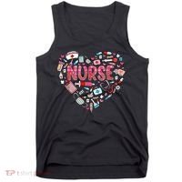 Nurse Heart Nursing Hospital Gift Tank Top thumb 0