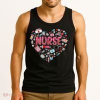 Nurse Heart Nursing Hospital Gift Tank Top thumb 3