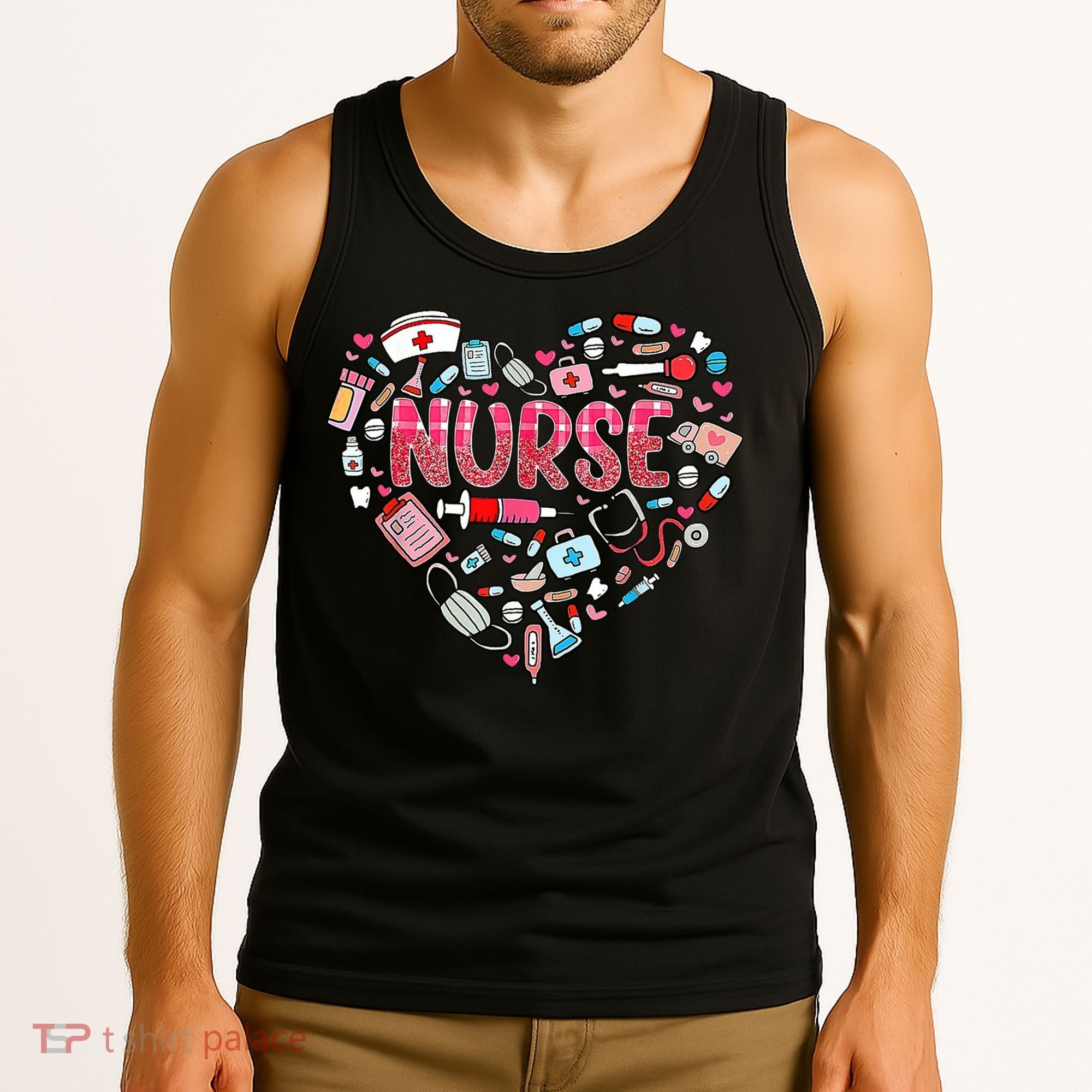 Nurse Heart Nursing Hospital Gift Tank Top