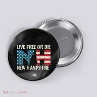 New Hampshire Patriotic Live Free Or Die Button thumb 0