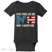 New Hampshire Patriotic Live Free Or Die Baby Bodysuit thumb 0