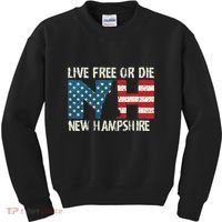 New Hampshire Patriotic Live Free Or Die Kids Sweatshirt thumb 0