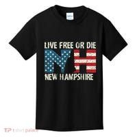 New Hampshire Patriotic Live Free Or Die Kids T-Shirt thumb 0