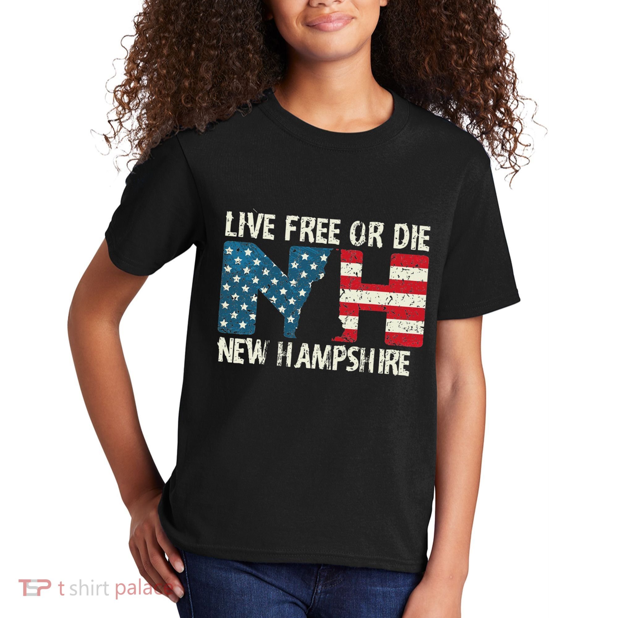 New Hampshire Patriotic Live Free Or Die Kids T-Shirt