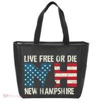 New Hampshire Patriotic Live Free Or Die Tote Bag thumb 0
