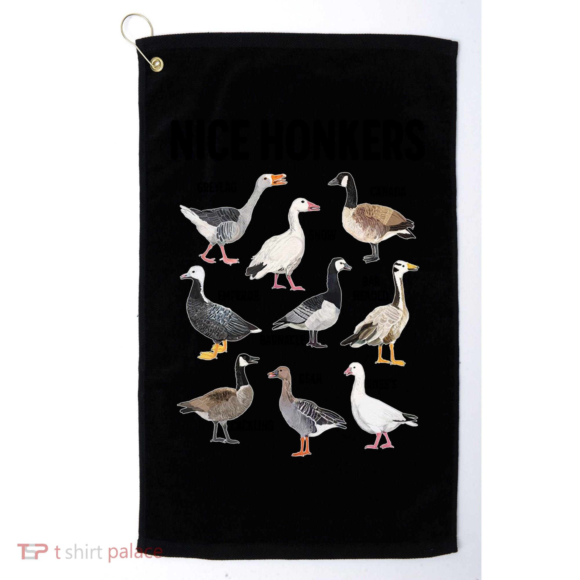 Nice Honker Pun Adult Joke Funny Bird Lover Birdwatcher Gift Golf Towel