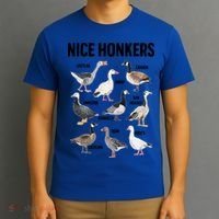 Nice Honker Pun Adult Joke Funny Bird Lover Birdwatcher Gift T-Shirt thumb 3