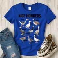 Nice Honker Pun Adult Joke Funny Bird Lover Birdwatcher Gift Women's T-Shirt thumb 3