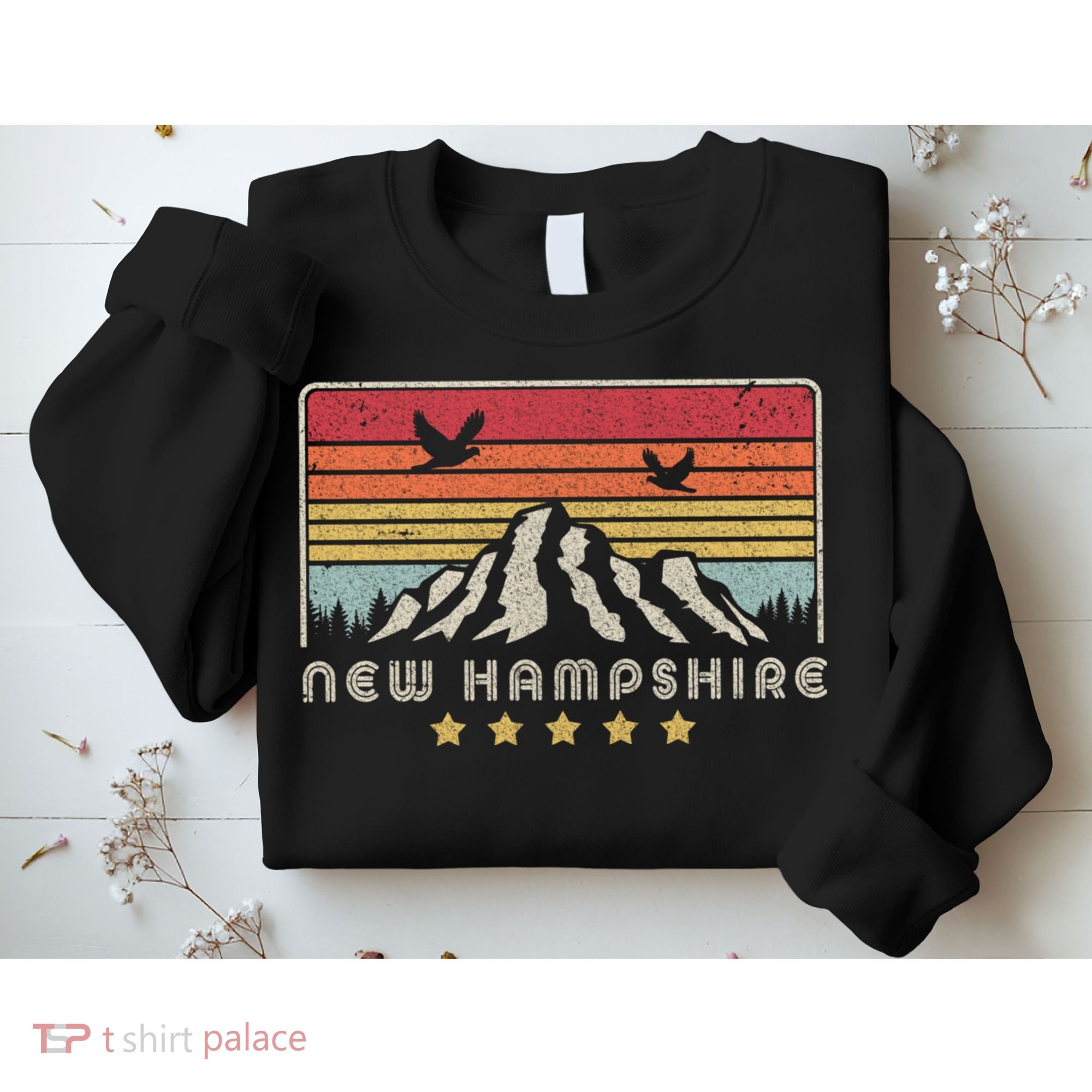 New Hampshire Shirt. Retro Style NH, USA Sweatshirt