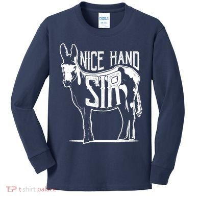 Nice Hand Sir Donkey Poker Funny Gambling Design Kids Long Sleeve Shirt