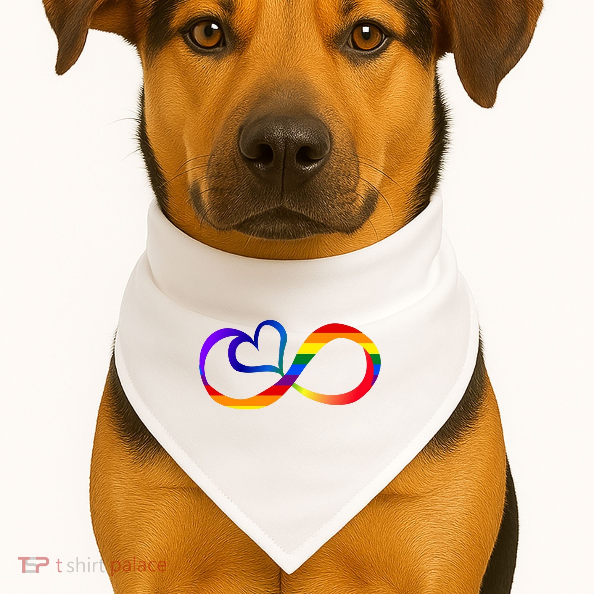 Neurodiversity Heart Symbol USA-Made Doggie Bandana