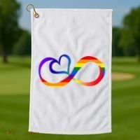 Neurodiversity Heart Symbol Golf Towel thumb 1