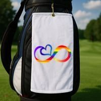 Neurodiversity Heart Symbol Golf Towel thumb 2