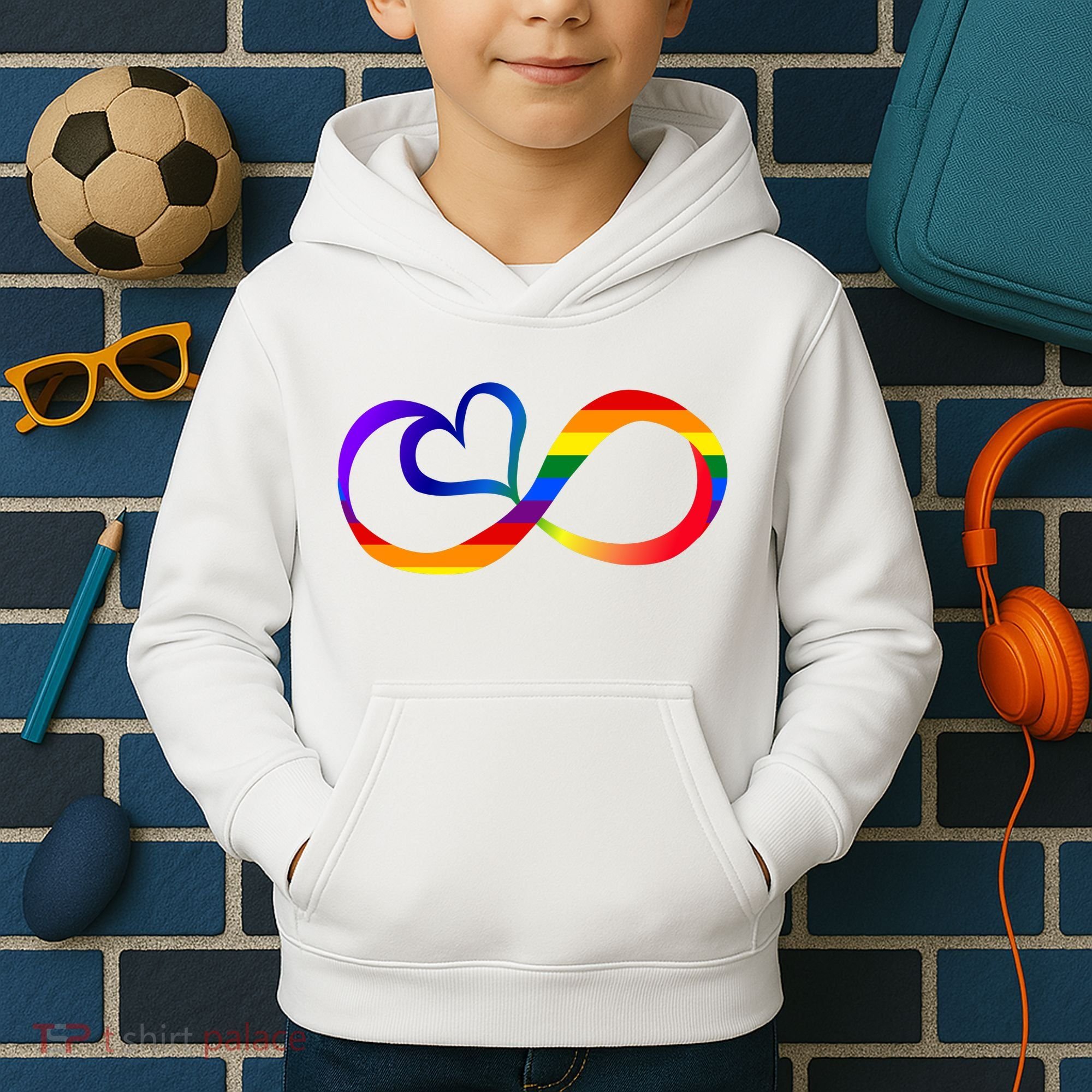 Neurodiversity Heart Symbol Kids Hoodie