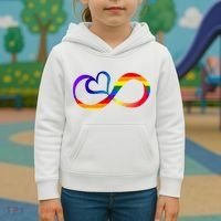 Neurodiversity Heart Symbol Kids Hoodie thumb 3